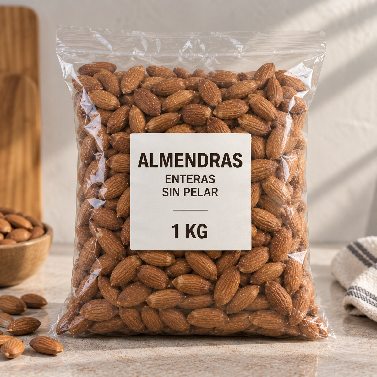 ALMENDRA ENTERA SIN PELAR  1KG