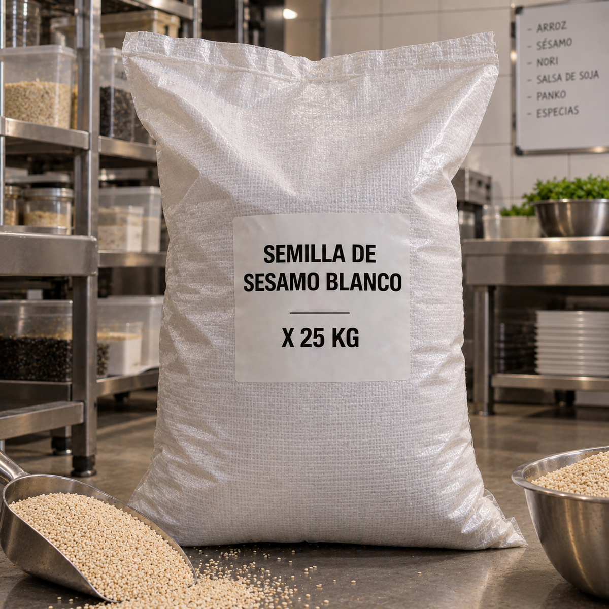SEMILLA DE SESAMO BLANCO  25 KG