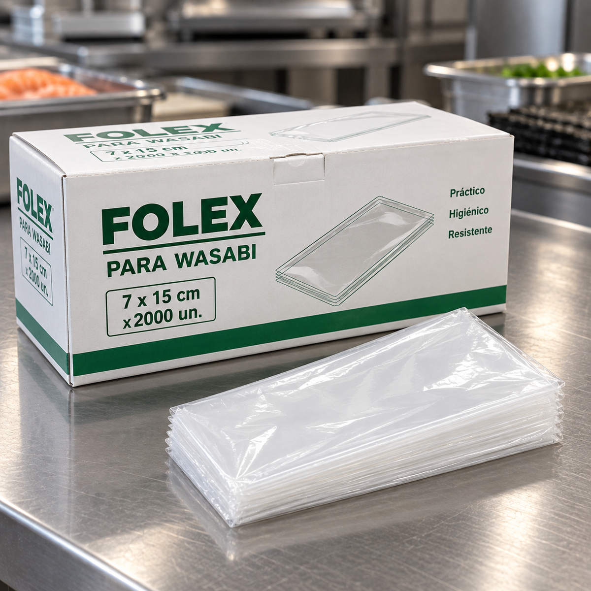 FOLEX PARA WASABI 7x15  2000 UNIDADES