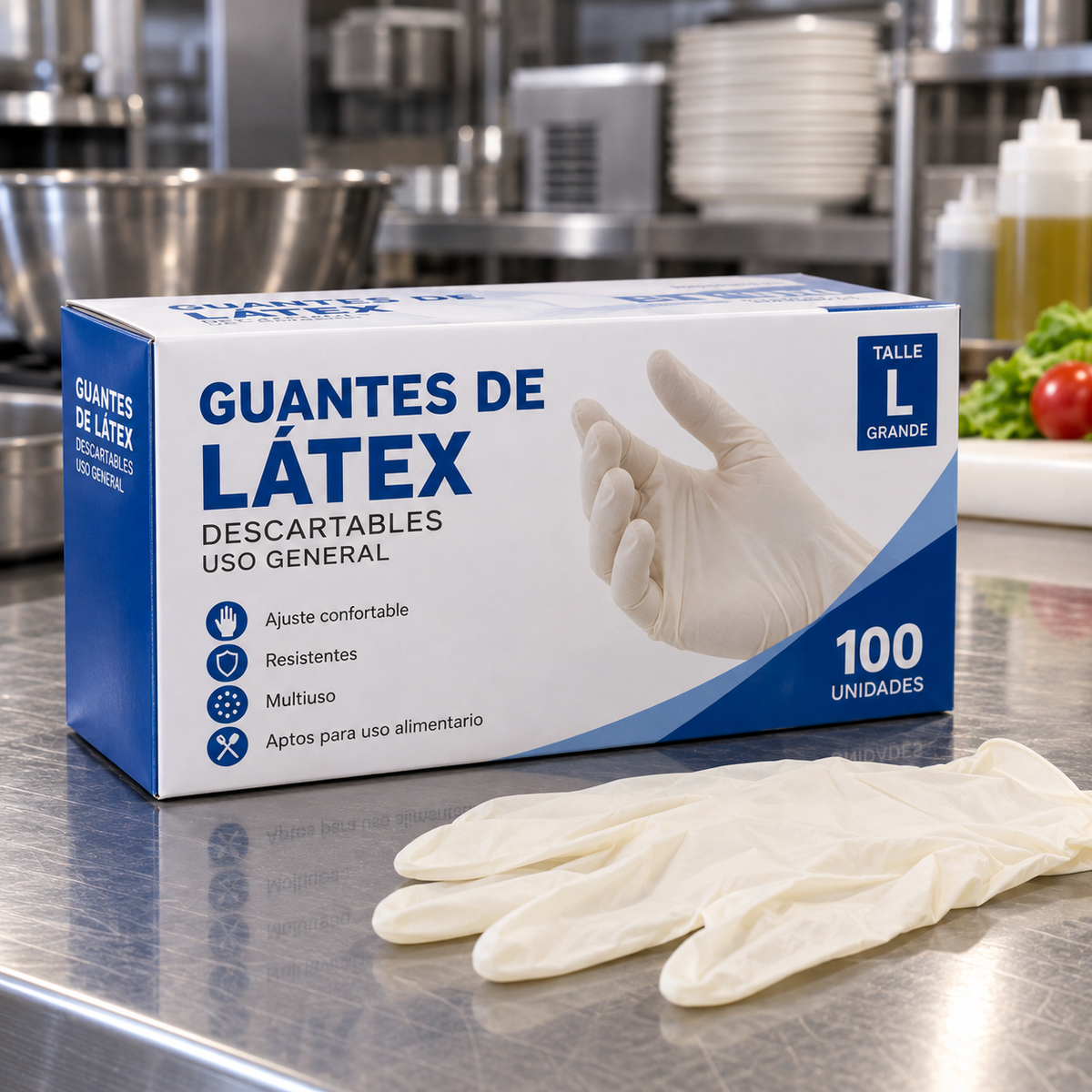 GUANTES LATEX  100 UNIDADES