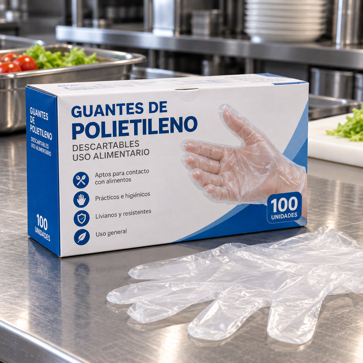 GUANTES POLIETILENO  100 UNIDADES