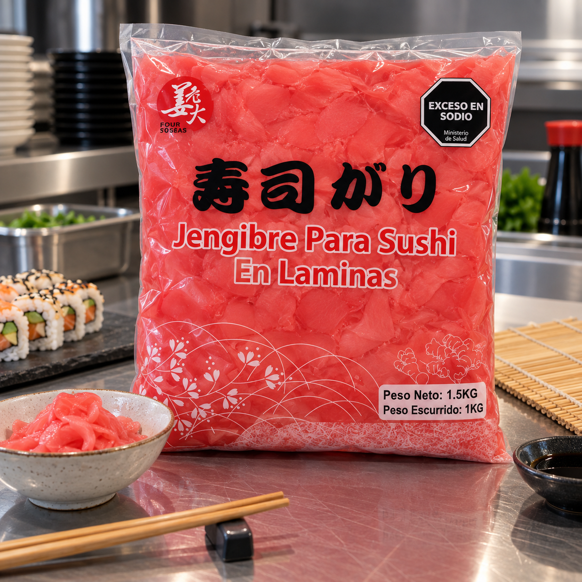 JENGIBRE EN VINAGRE ROSA  1KG