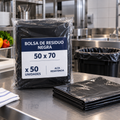 BOLSA DE RESIDUO NEGRA 50X70  50 UNIDADES